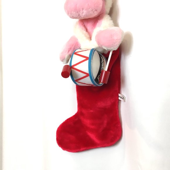 ENERGIZER 2006 Plush Pink Bunny with Drum Christmas Stocking - Picture 3 of 15